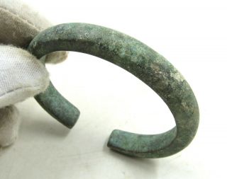 Authentic Medieval Viking Bronze Decorated Bracelet - Wearable - J274