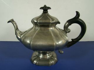 Antique James Dixon & Sons Pewter Tea Pot