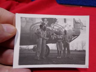 Old Ww2 Military Photo Snapshot Aircraft Nose Art A - 53