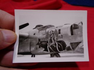 Old Ww2 Military Photo Snapshot Aircraft Nose Art A - 16