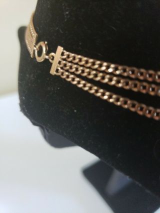 Vintage 14 k gold pendant with Diamond and necklace choker 8
