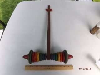 Vintage Holgate Push Toy Wood Stacking Wooden Rings