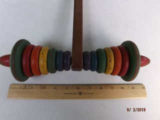 Vintage Holgate Push Toy Wood Stacking Wooden Rings 3