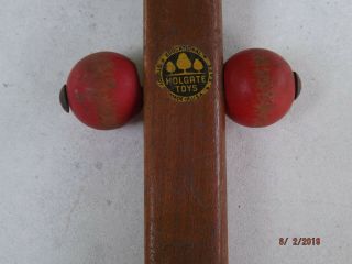 Vintage Holgate Push Toy Wood Stacking Wooden Rings 4
