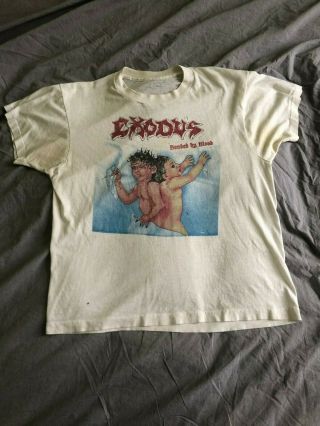 Rare Exodus Bonded By Blood Vintage Tour Shirt 1984 Thrash Metal