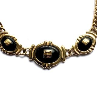 Givenchy Couture Etruscan Gold Logo Necklace