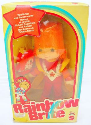 Mattel Hallmark Rainbow Brite Red Butler Tv Comic 26cm Doll Figure 7234 Mib`83