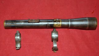 Antique Austrian Telorar 3/k.  Kahles Sniper Scope W/mounts 1896 - 1900 Mannlicher
