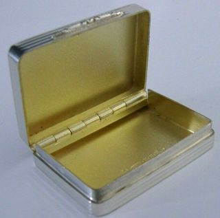 Quality Asprey Sterling Silver Snuff Pill Trinket Box 41g 1999 Scottish Boxed