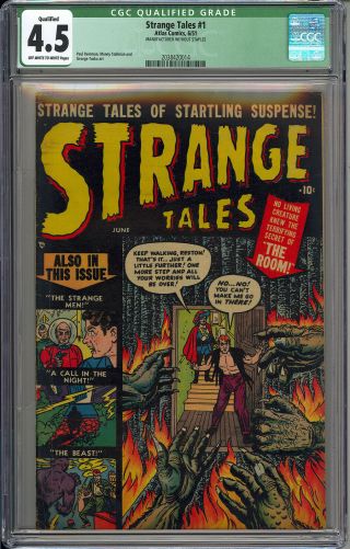 Strange Tales 1 RARE Classic Pre - Code Horror Atlas Marvel Comic 1951 CGC 4.  5 2