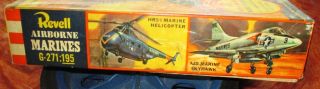 VINTAGE [1956] REVELL AIRBORNE MARINES [A4D SKYHAWK & SIKORSKY HRS - 1] w BONUS 5