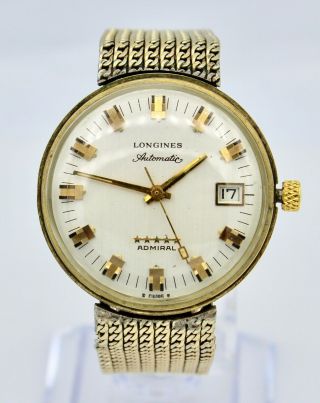 Vintage Longines 5 Star Admiral Automatic Watch Date 10k Gold Filled