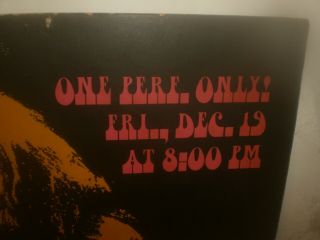Vintage 1969 Janis Joplin Concert Poster RARE MADISON SQUARE GARDEN ORIGINAL```` 3