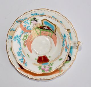 Decorative 1902 - 1905 MOORE BROS Chinoiserie Tea Cup & Saucer Hand Enamelled 2469 5