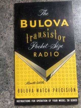 RARE Vintage Bulova TRANSISTOR RADIO & ORIG Box 11
