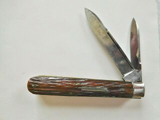 Antique Vintage Case Brothers Little Valley Ny Xx Pocket Knife W/ Etching