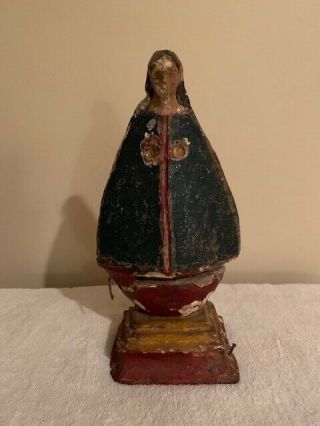 Early 19th Century Carved Wooden Mexican Santo