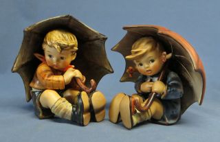 Vintage Hummel Umbrella Boy & Girl,  Pair 150/0 A & B Tmk 6