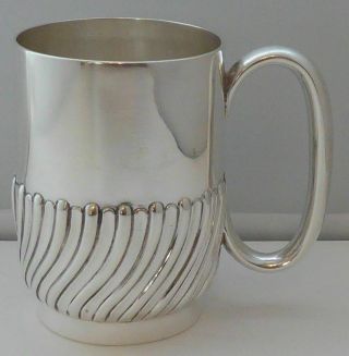 Victorian Sheffield 1889 Hallmarked Solid Silver Christening Mug Tankard 3