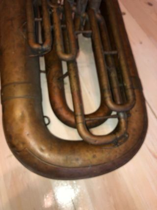 Antique Tuba Ca.  1914 BUESCHER s/n 21482 with MOUTHPIECE PATINA 5