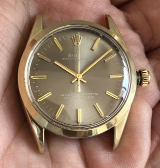Vintage Rolex Oyster Perpetual Gold Shell Ref 1024 Cal 1570.  Year 1971 - 72.