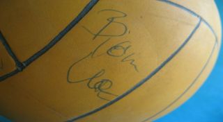 VINTAGE 1977 ABBA AUTOGRAPHS HAND WRITTEN ON WATTER - POLO BALL DEDICATED 5