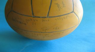 VINTAGE 1977 ABBA AUTOGRAPHS HAND WRITTEN ON WATTER - POLO BALL DEDICATED 7