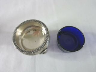 Fisher Sterling Silver Shaker 410 Salt Cellar 480 Shell Glass Liner Gorham Spoon 3