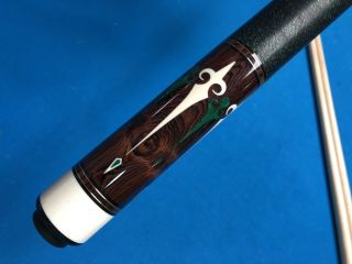 HIGHEND DAVE KIKEL CUE EXOTIC POINTS,  INLAYS,  JOINT,  BUTTCAP - - RARE 4