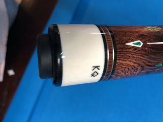 HIGHEND DAVE KIKEL CUE EXOTIC POINTS,  INLAYS,  JOINT,  BUTTCAP - - RARE 6