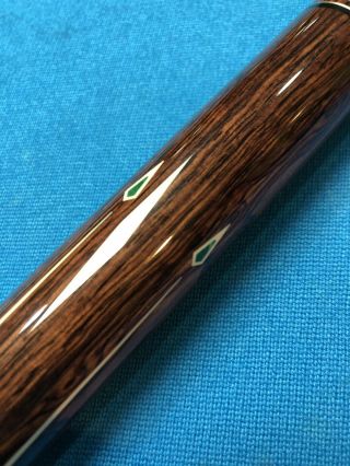 HIGHEND DAVE KIKEL CUE EXOTIC POINTS,  INLAYS,  JOINT,  BUTTCAP - - RARE 8