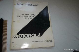 RARE VTG 1970 ' s Motorola Chroma 68 TV Bug Interface Chip Single Board Computer 2