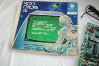 RARE VTG 1970 ' s Motorola Chroma 68 TV Bug Interface Chip Single Board Computer 4