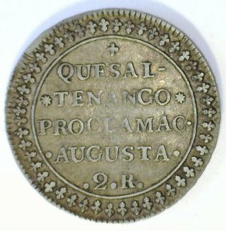 Guatemala Ferdinand Vii 1808 Quetzaltenango 2 Reales (x M8) Xf (rare)