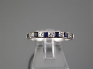 Vintage 18ct Gold Sapphire & Diamond Ring C.  1980