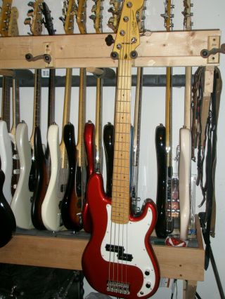 Squire Vintage Modified Precision Bass V Red With Maple Fret Board