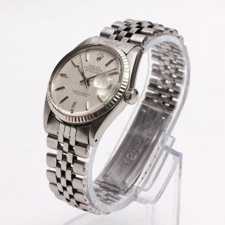 Rolex DateJust ref.  16014 automatic rare silver linen dial gents watch,  $1NR 2