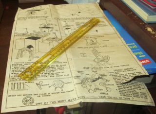Old Vintage Marx Robin Hood Castle toy Play Set Instruction Sheet 1950 ' S 2