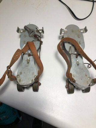 Vintage Union Hardware Company Metal Roller Skates With Key - Pair