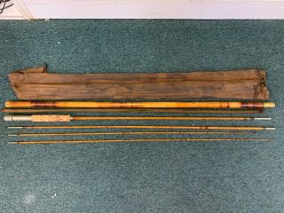 Vintage Edwards/winchester Pinetree Bamboo Fly Rod W/ Canvas Case