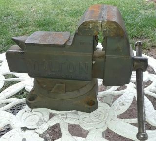 Vintage Wilton 4 - Inch Mechanics Swivel Bench Vise Model 1644 - Made In The Usa