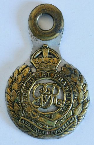 Ww Ii Australian Engineers Cap Badge And Dog Tag Nx 24497 - Totally Unique
