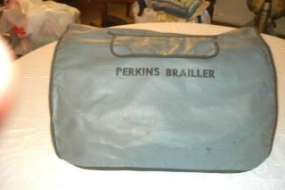 Vintage Perkins Brailler Typewriter For The Blind With Cover 2