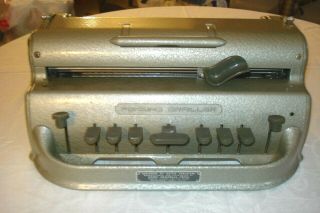 Vintage Perkins Brailler Typewriter For The Blind With Cover 3