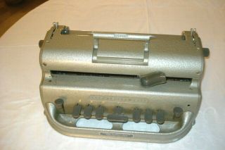 Vintage Perkins Brailler Typewriter For The Blind With Cover 5