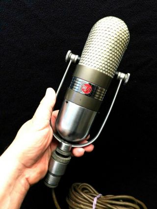 Vintage Old Rca 77 Antique Radio Tv Studio Ribbon Microphone & Plug & Play