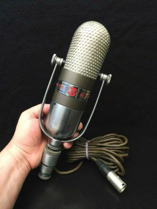 VINTAGE OLD RCA 77 ANTIQUE RADIO TV STUDIO RIBBON MICROPHONE & PLUG & PLAY 6