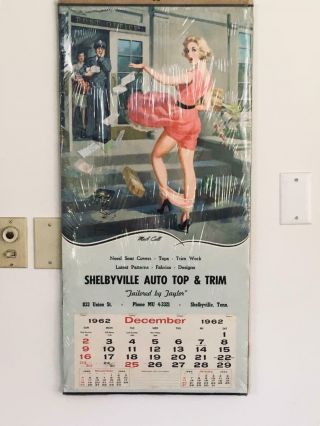 Vintage 1962 Pinup Calendar " Mail Call ",  Very Rare Large Size By " Art Frahm "