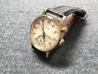 Rare Longines One Button Flyback Chronograph Ref 2507 Cal 12.  68Z Circa 1940 ' s 6