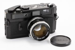 (167) Rare & Black Paint Canon 7 W/50/1.  4 Lens & Front Cap
